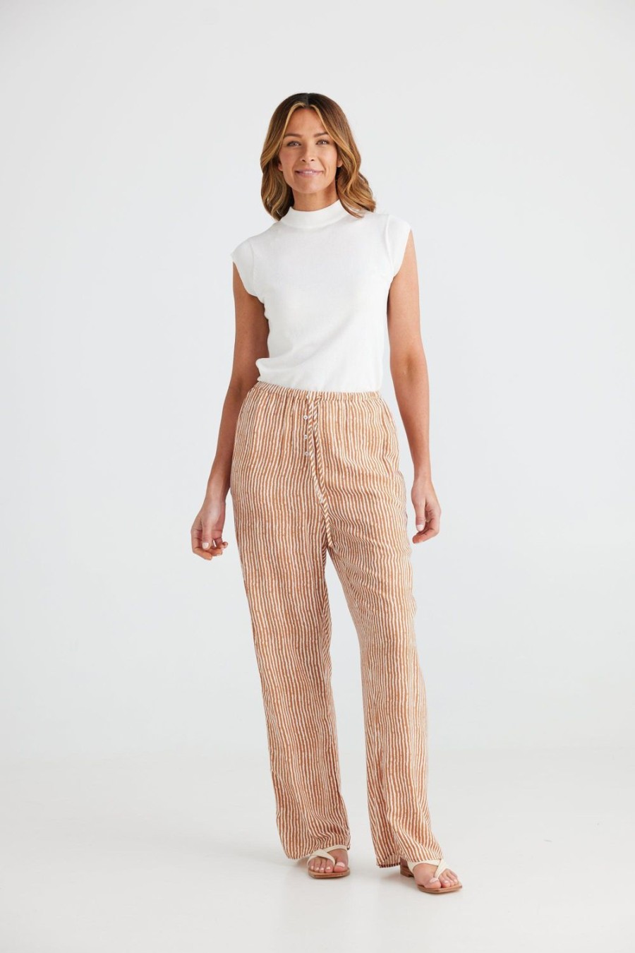 Pants | Brave & True Second Valley Pants - Tan Stripe