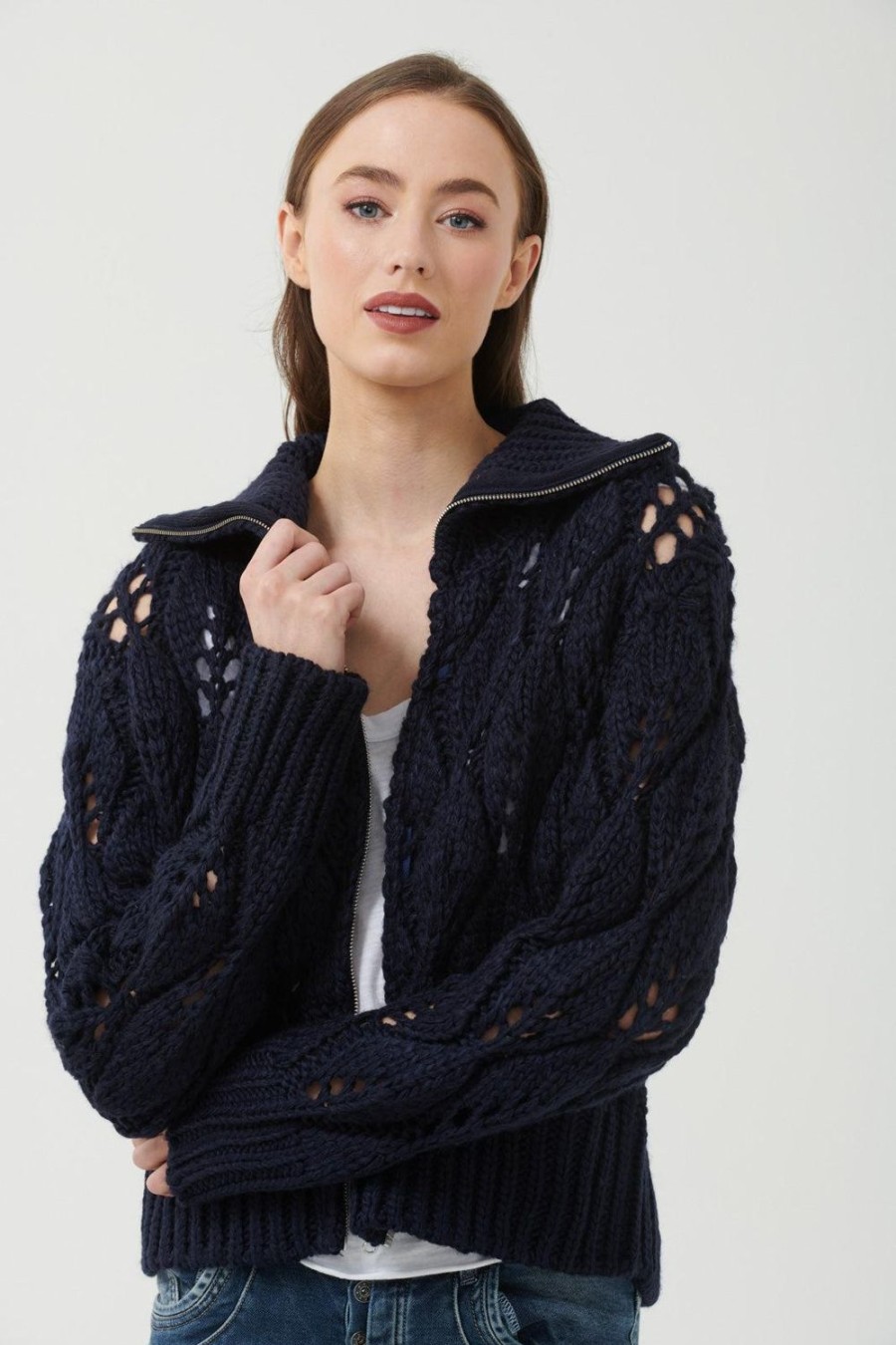 Knitwear & Jumpers | 365 Days Ashton Knit Jacket - Navy