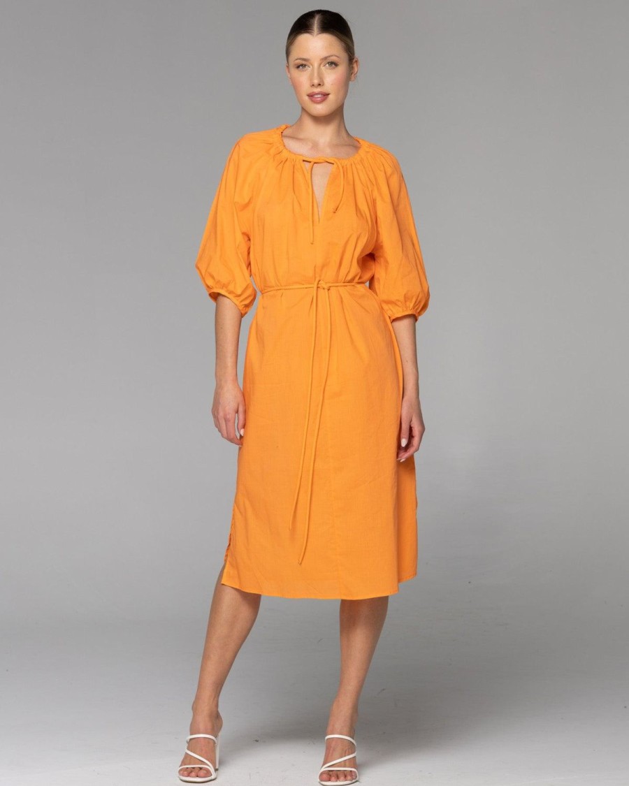 Dresses | Fate + Becker Believer Rope Midi Dress - Mandarin