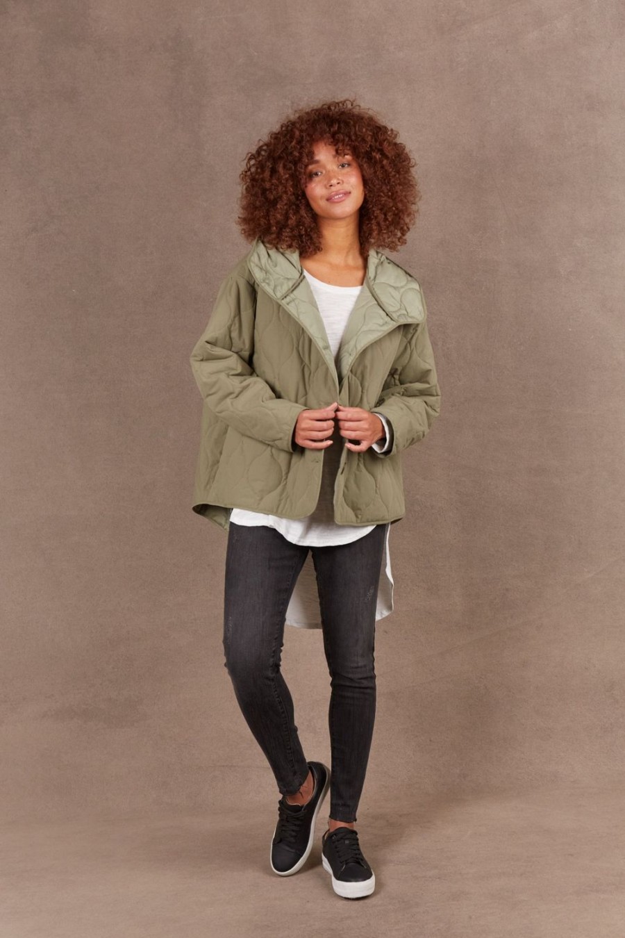 Jackets, Coats & Vests | Eb & Ive Ribe Hood Jacket - Sage