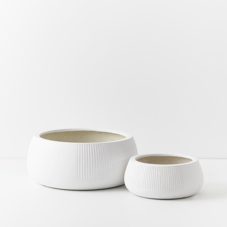 Pots, Planters & Vases | Floral Interiors Pot Dune Nejalo - White