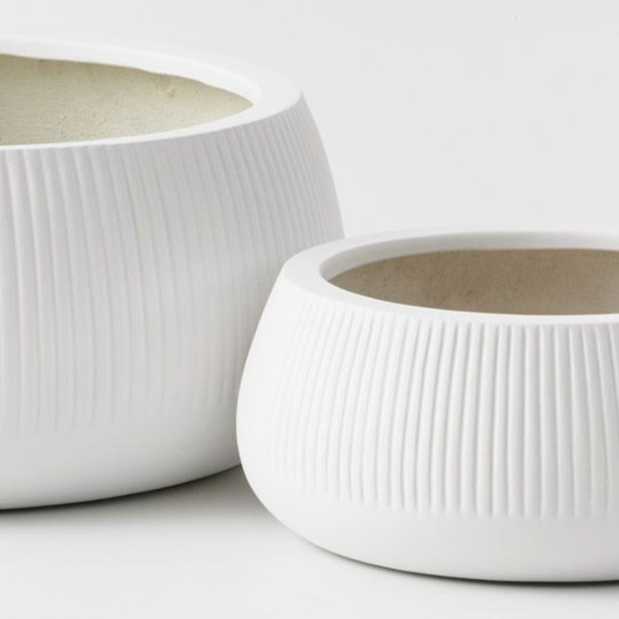 Pots, Planters & Vases | Floral Interiors Pot Dune Nejalo - White