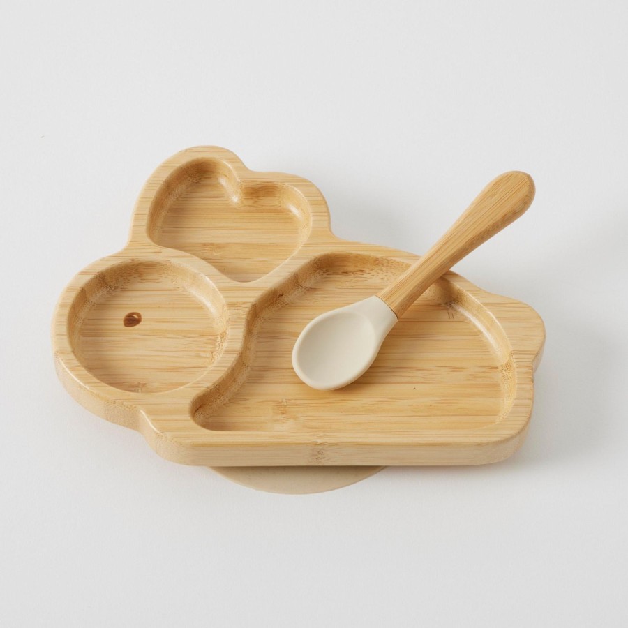 Nursery & Nurture | Nordic Kids Belle Bamboo Divider Plate & Spoon Set