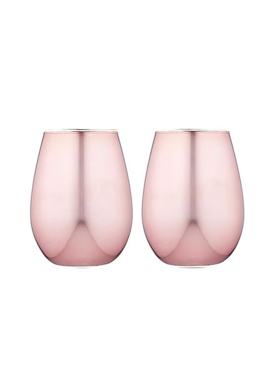 Dining & Entertaining | Tempa Aurora Rose 2Pk Glass Tumblers