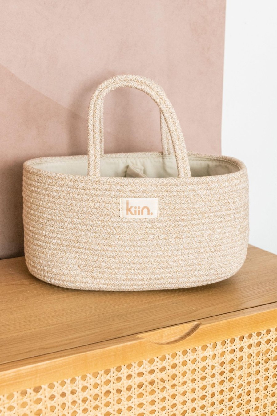 Nursery & Nurture | Kiin Cotton Rope Nappy Caddy Organiser