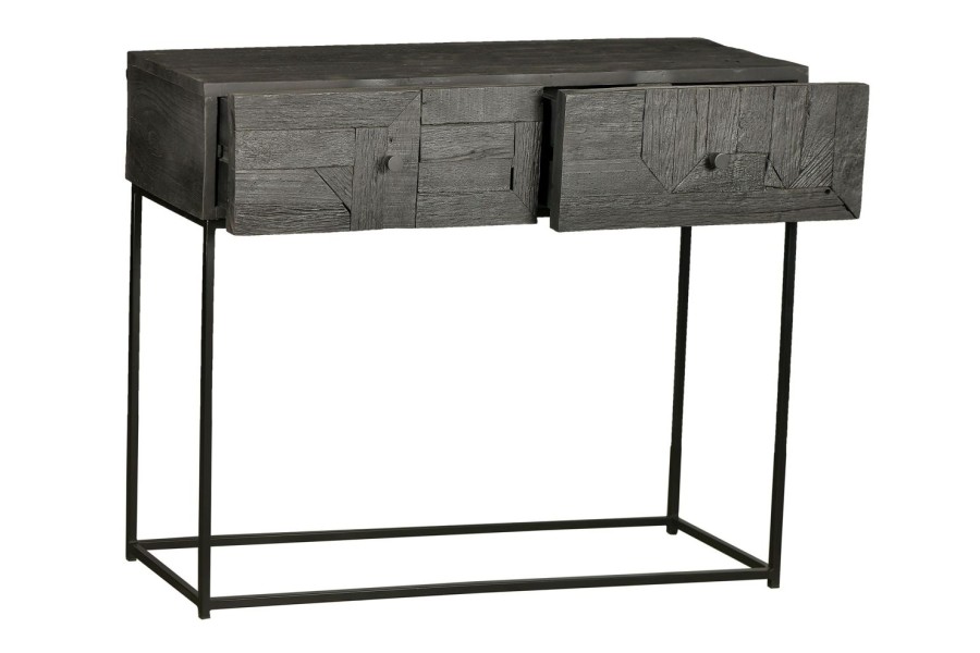 Furniture | Stoneleigh & Roberson Angular 2 Drawer Console - Black