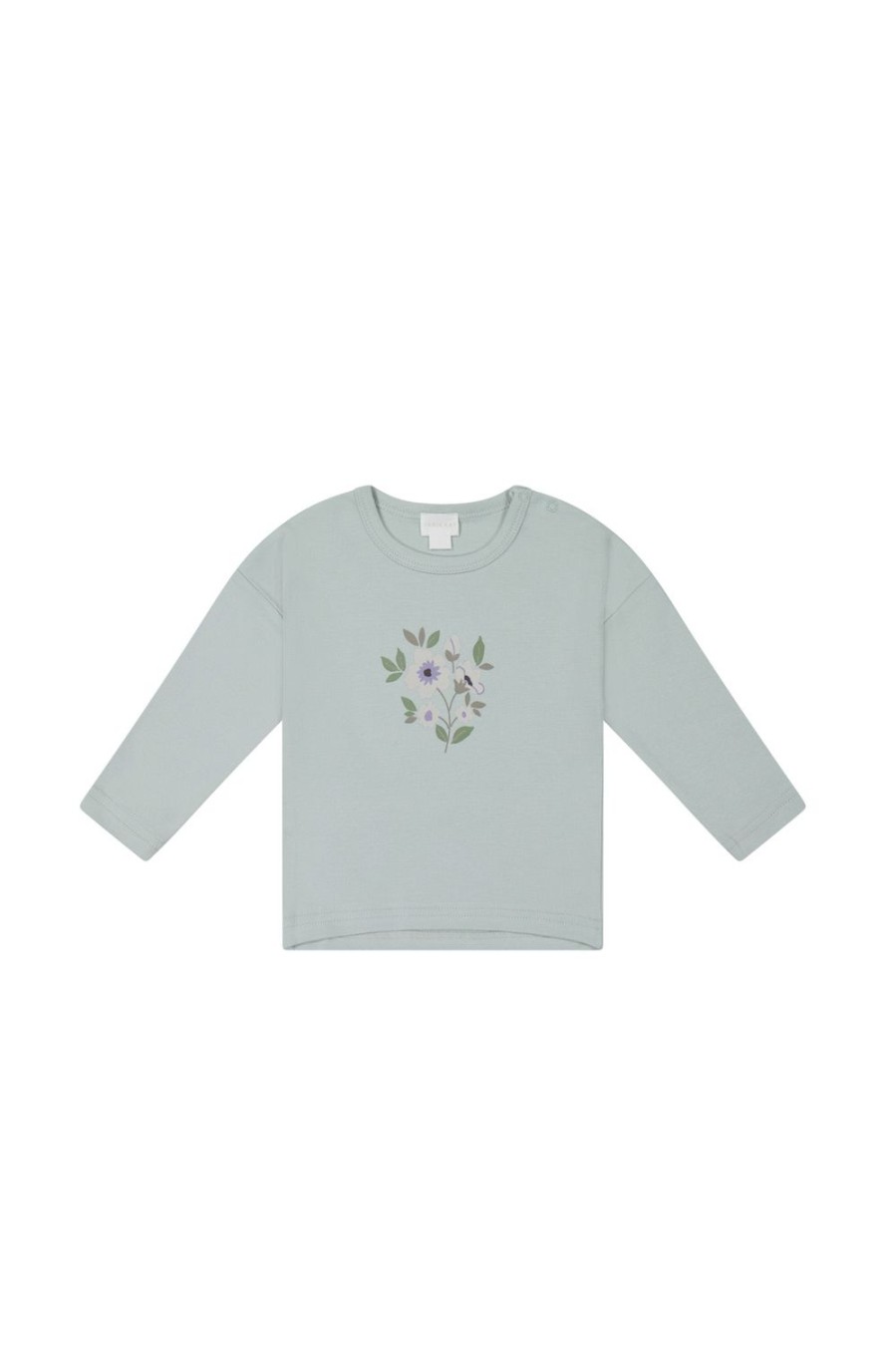 Jamie Kay | Jamie Kay Pima Cotton Marley Long Sleeve Top - Ocean Spray