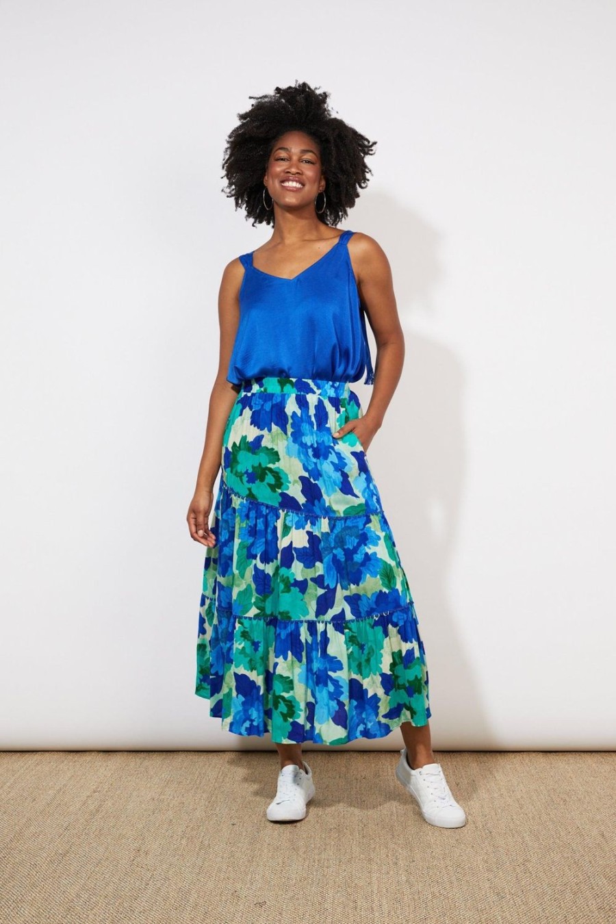 Skirts | Haven Cayman Tiered Maxi Skirt - Bermuda