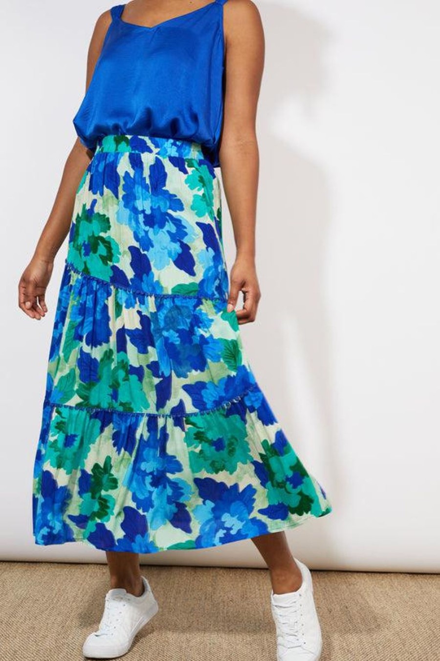 Skirts | Haven Cayman Tiered Maxi Skirt - Bermuda