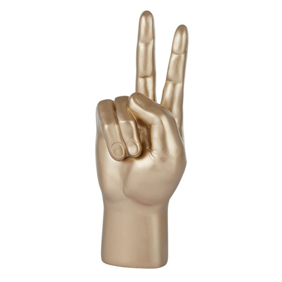 Decor Items | Coast To Coast Home Peace Hand Resin Sculpture - Gold