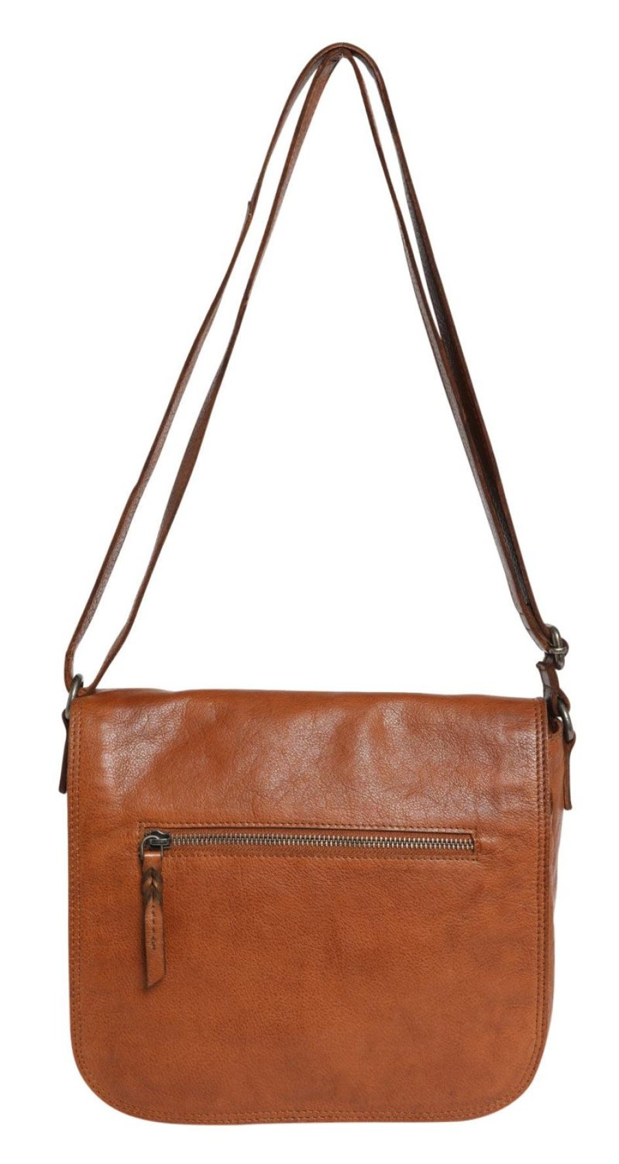 Bags & Clutches | Modapelle Soft Leather Large Full Flap Cross Body Bag - Tan