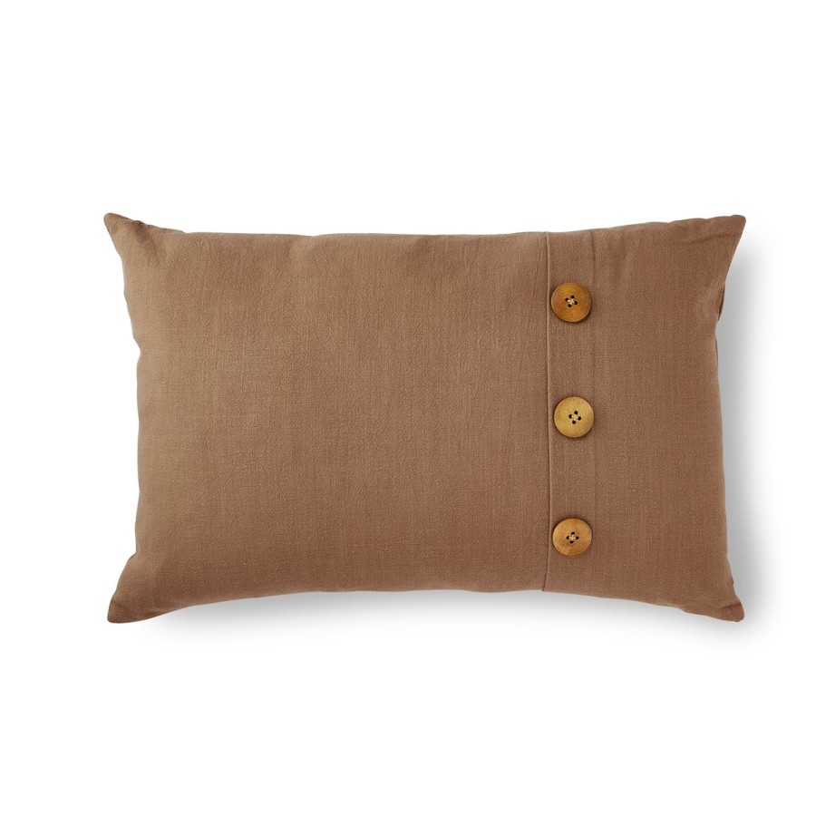 Soft Furnishings | Madras Link Bailey Coffee Button Cushion 40X60Cm