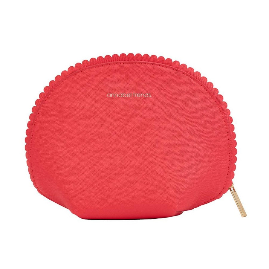 Travel & Outdoors | Annabel Trends Vanity Scalloped Large Pouch Warm Red