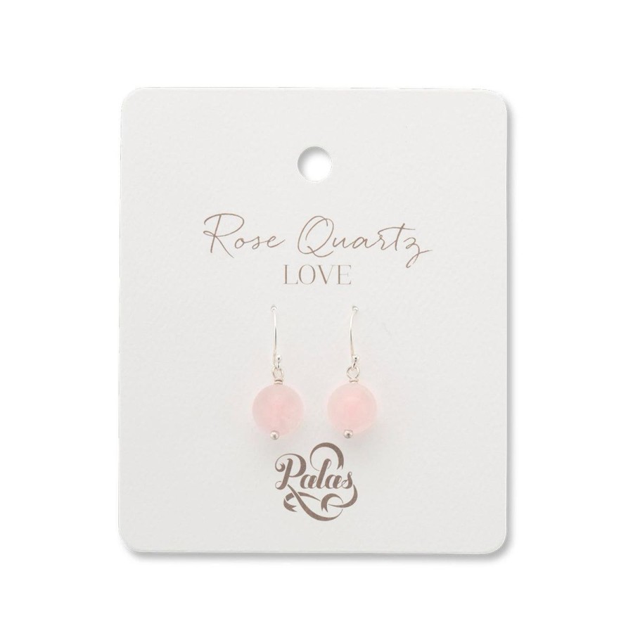 Jewellery | Palas Rose Quartz Healing Gem Earrings