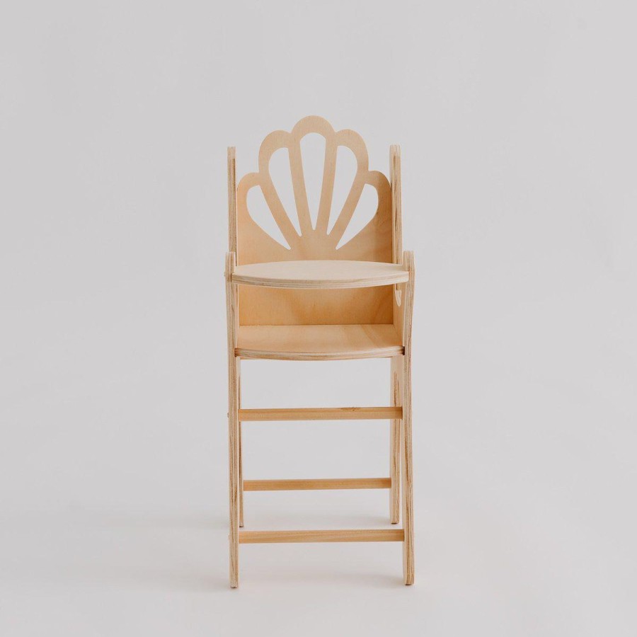 Toys | Pretty In Pine Shell Dolly Highchair