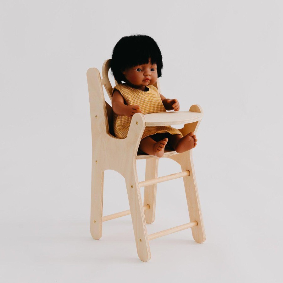 Toys | Pretty In Pine Shell Dolly Highchair