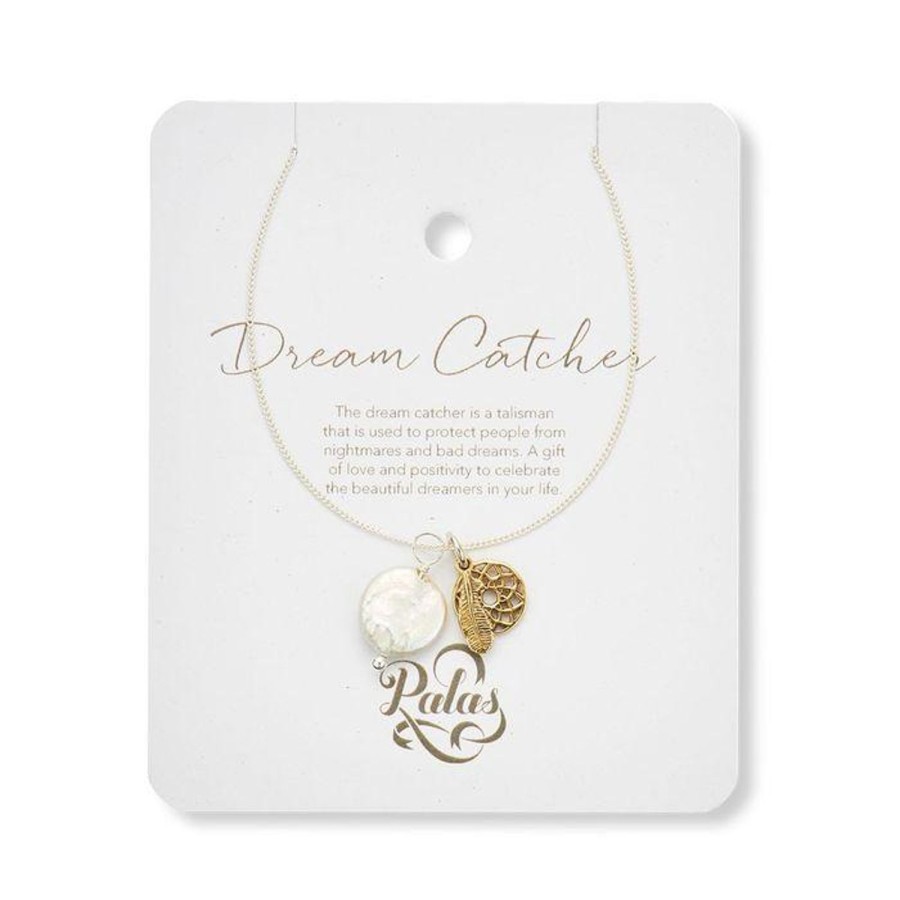 Jewellery | Palas Silver/Brass Dream Catcher & Pearl Amulet Necklace