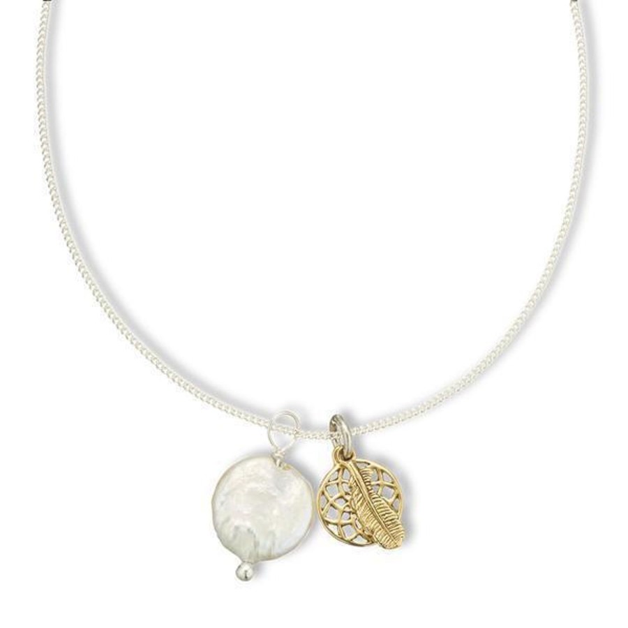 Jewellery | Palas Silver/Brass Dream Catcher & Pearl Amulet Necklace