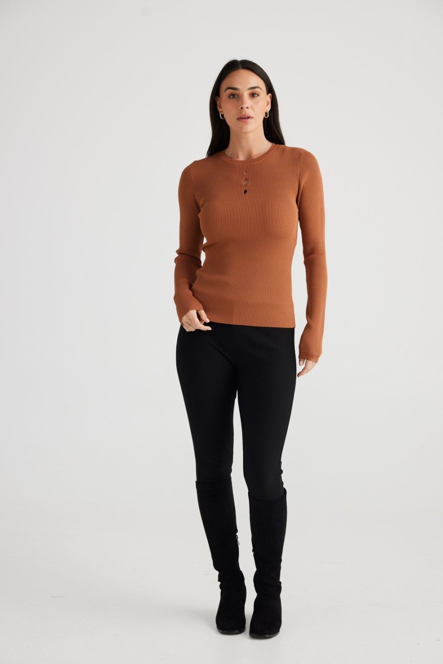 Knitwear & Jumpers | Brave & True Salsa Knit Top - Pecan