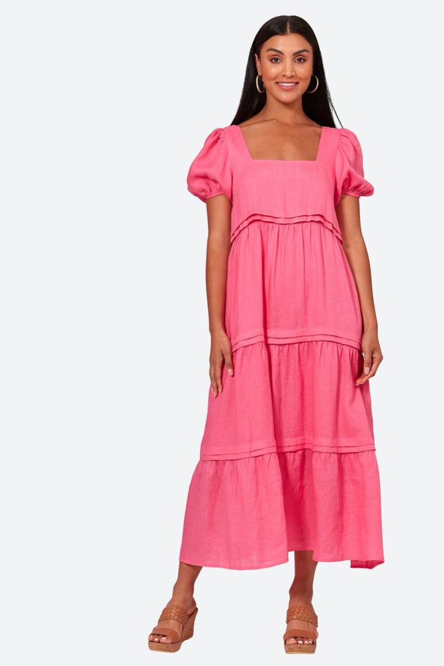 Dresses | Eb & Ive La Vie Pintuck Maxi - Candy