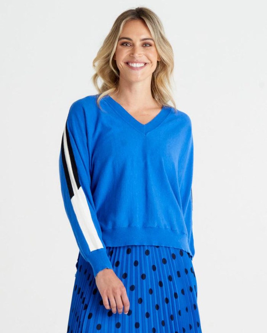 Knitwear & Jumpers | Betty Basics Collins Knit Jumper - Palace Blue