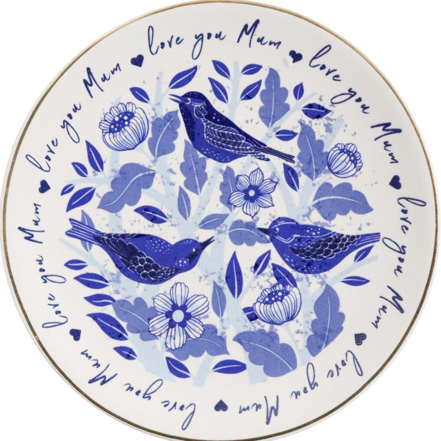 Decor Items | Lavida Blue Birds Gift Dish Love Mum