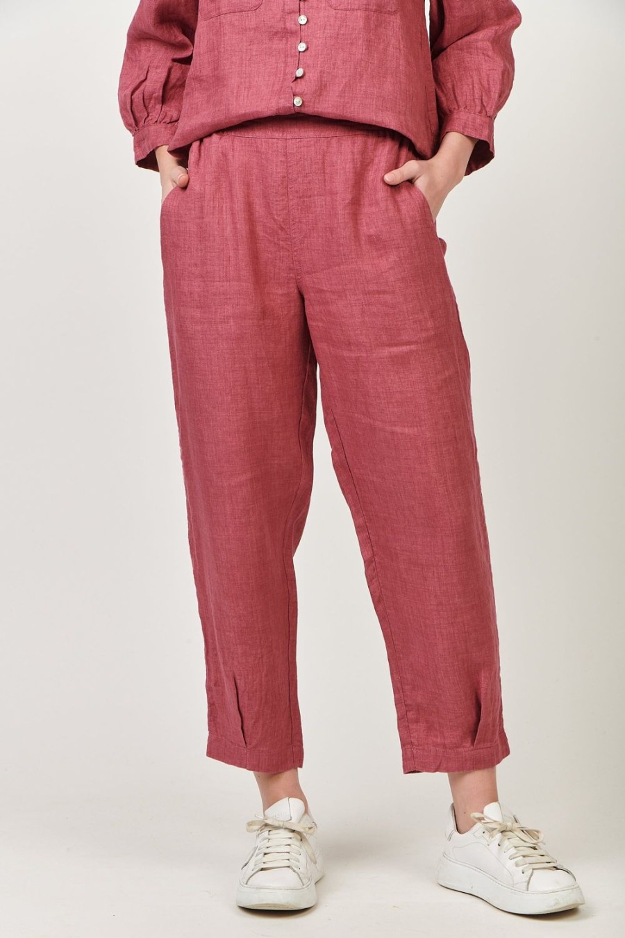 Pants | Naturals by O&J Linen Pants - Rhubarb