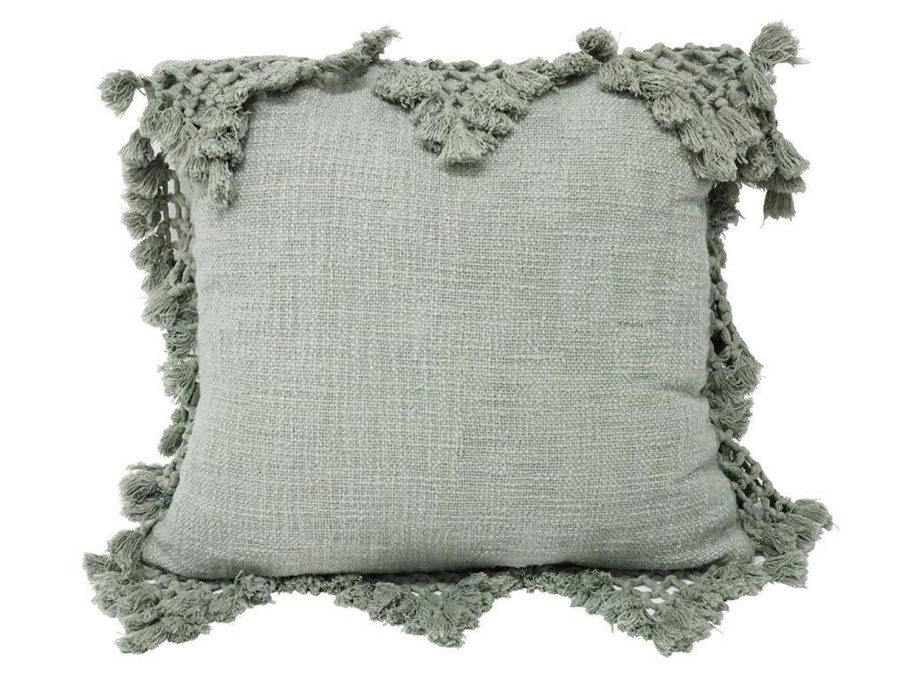 Soft Furnishings | Robert Mark Rosa Cotton Slub Cushion 45X45Cm - Sea Mist