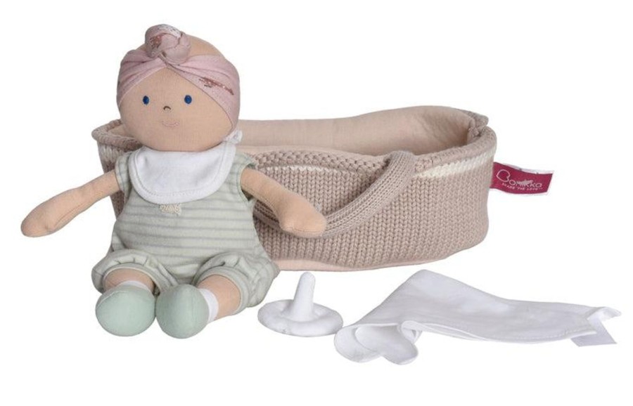 Toys | Bonikka Green Outfit Baby With Knitted Carry Cot