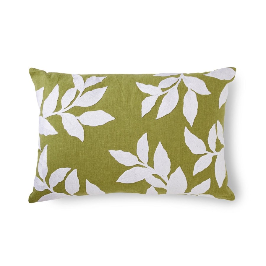 Soft Furnishings | Madras Link Riviera Green Embroidered Cushion 40X60Cm