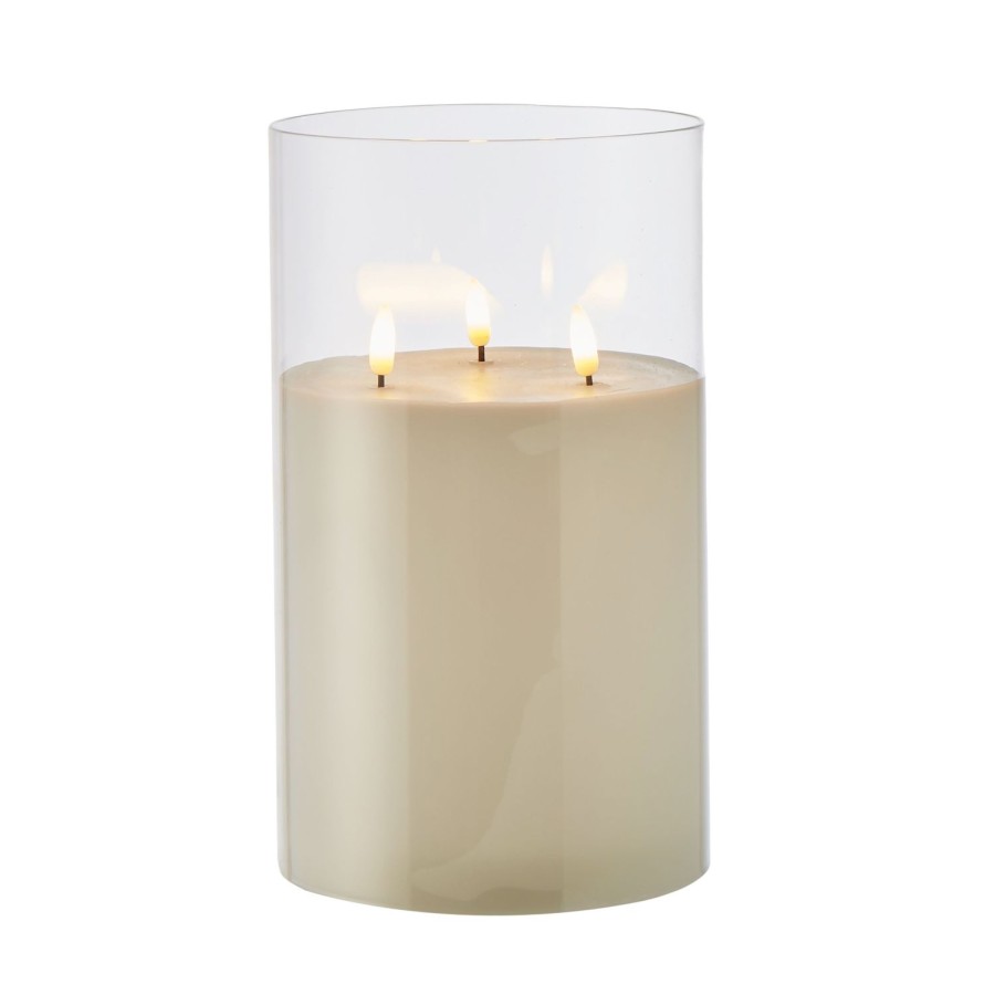 Decor Items | Rogue Home Glass Triflame Candle Clear 25Cm