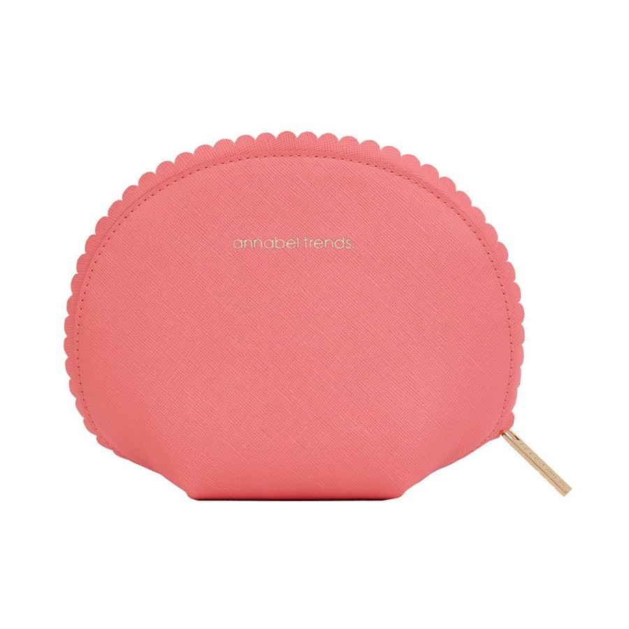 Travel & Outdoors | Annabel Trends Vanity Scalloped Medium Pouch Peach Pink