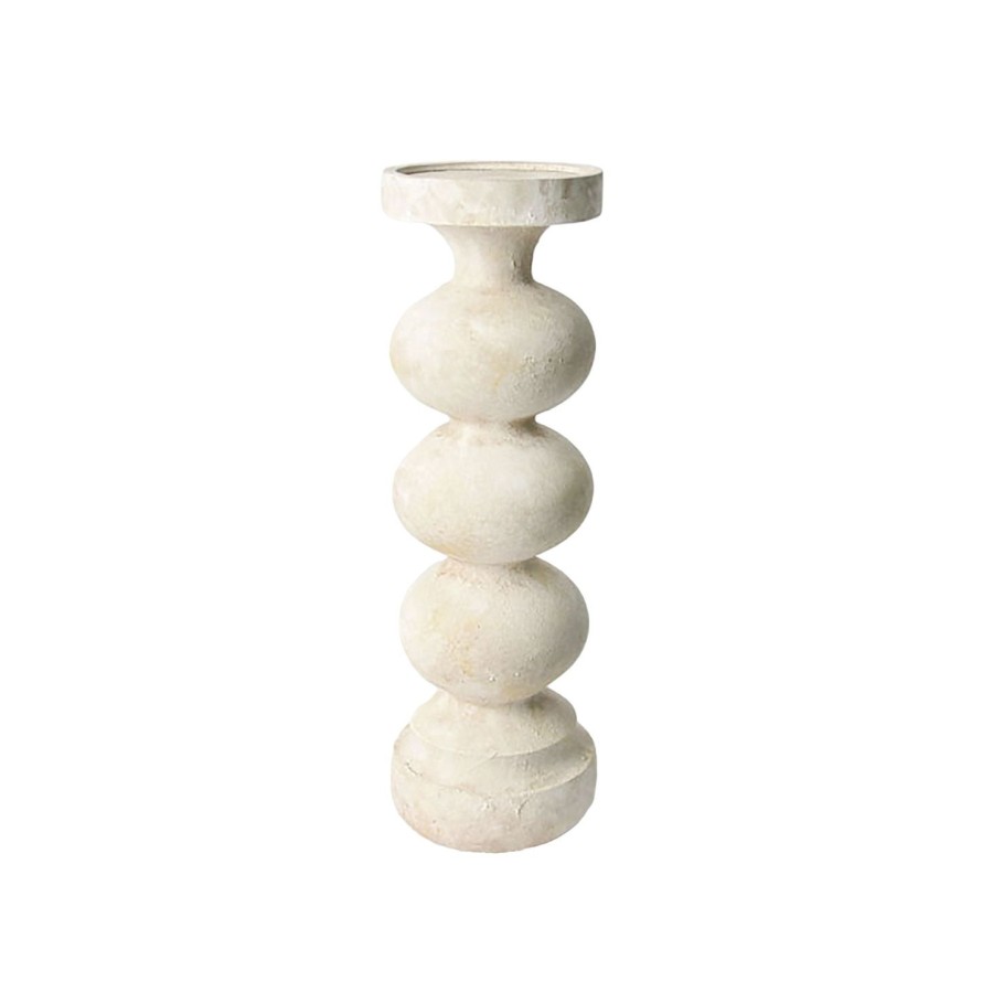 Decor Items | Amalfi Bordon Candleholder Beige 36.5Cm