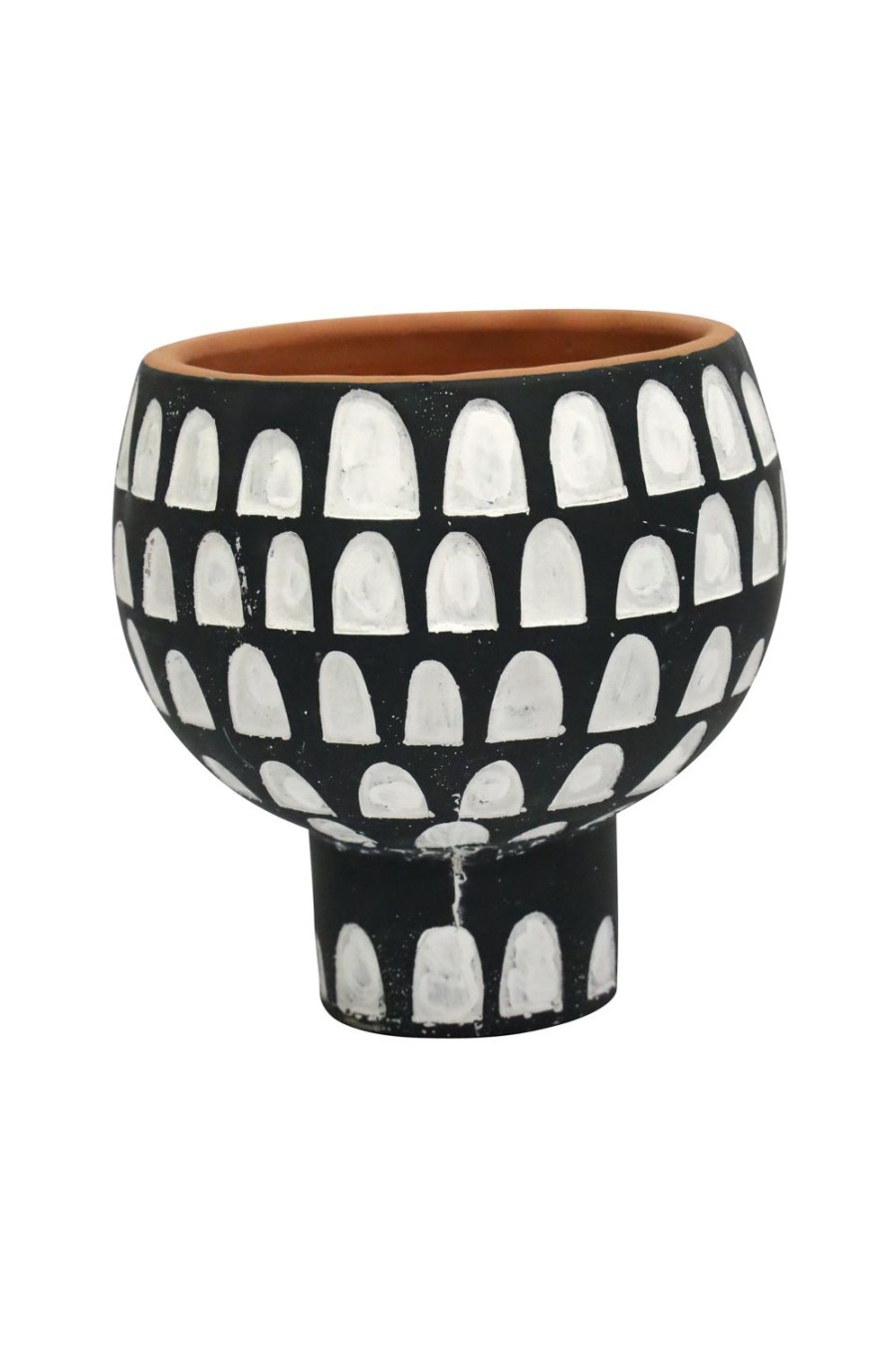 Pots, Planters & Vases | Robert Mark Allure Cement Planter 16Cm - Black/White