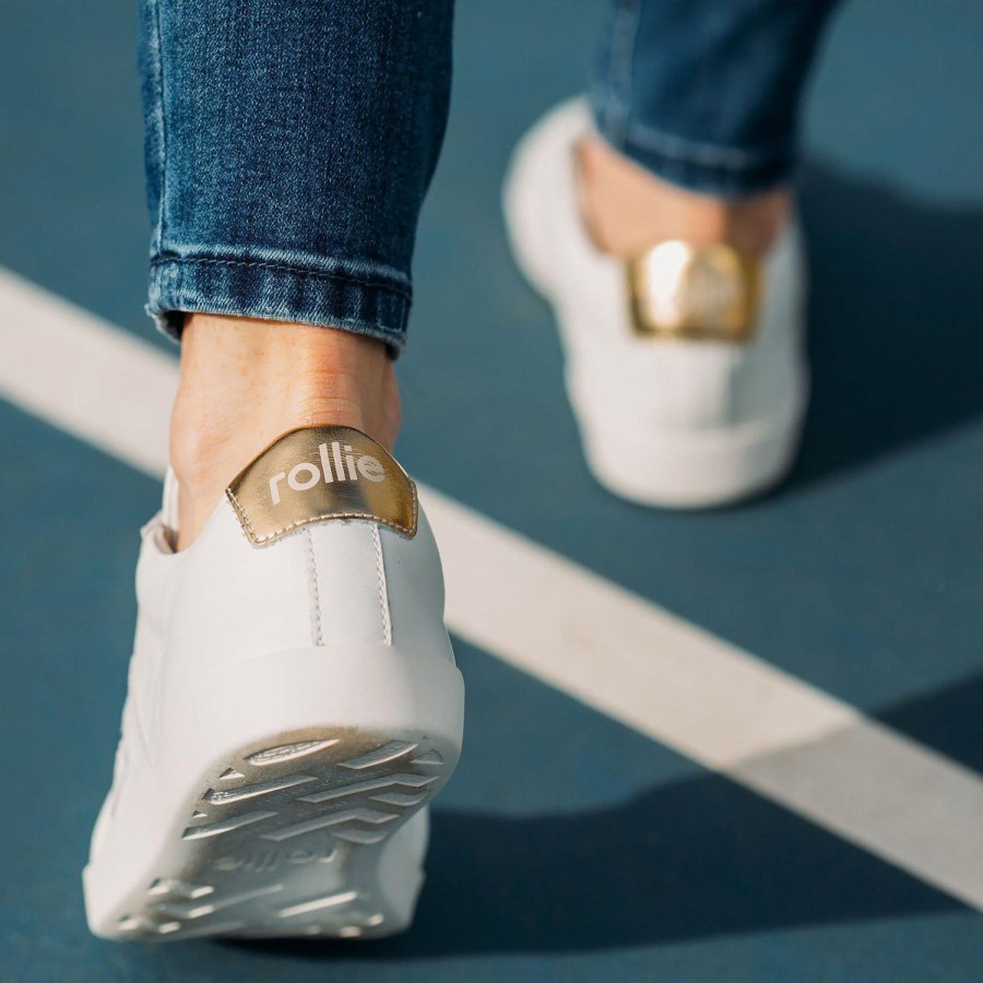 Footwear | Rollie Prime White/Gold Sneaker