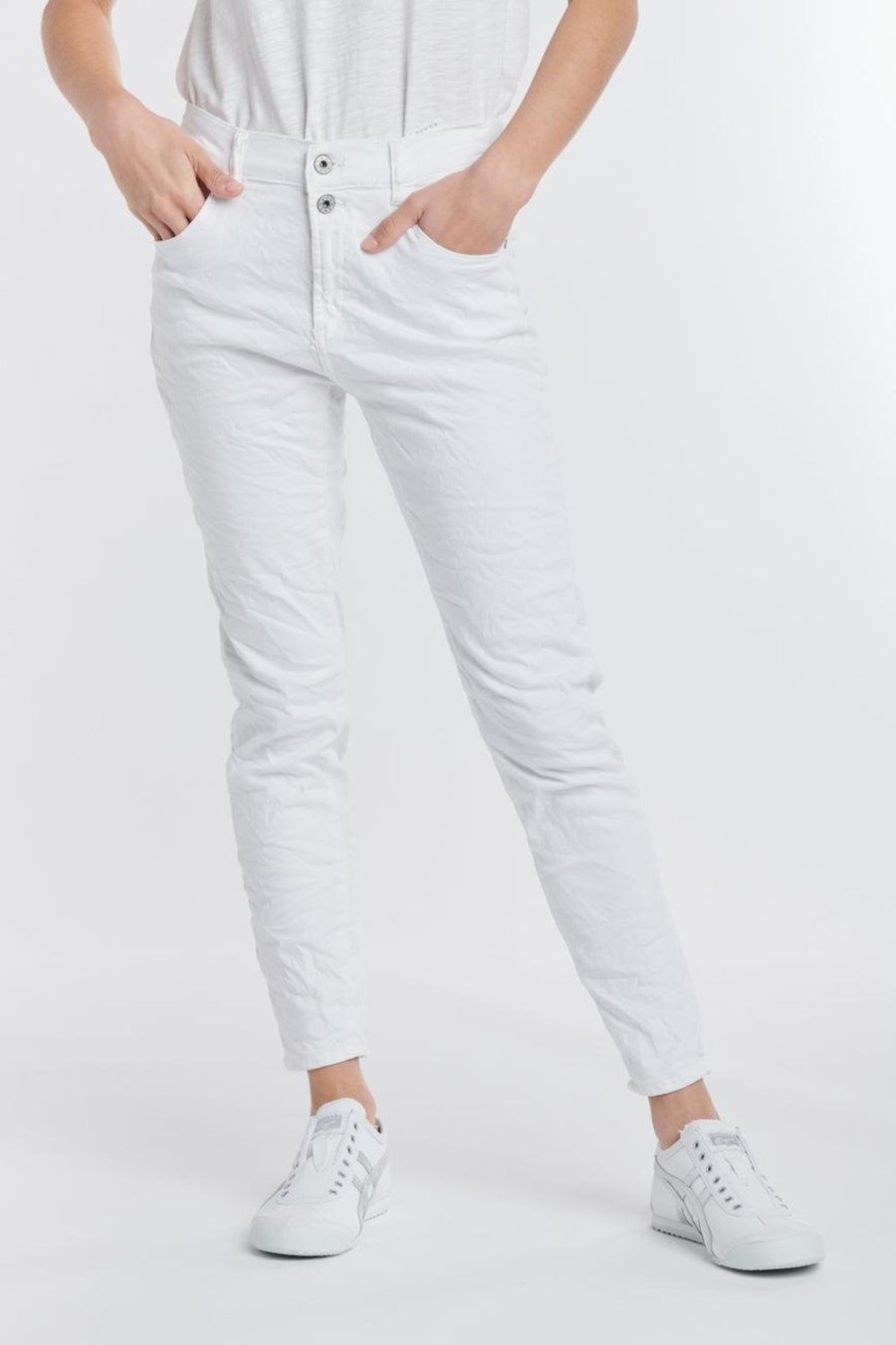 Jeans | Italian Star Emma Coloured Jean - White