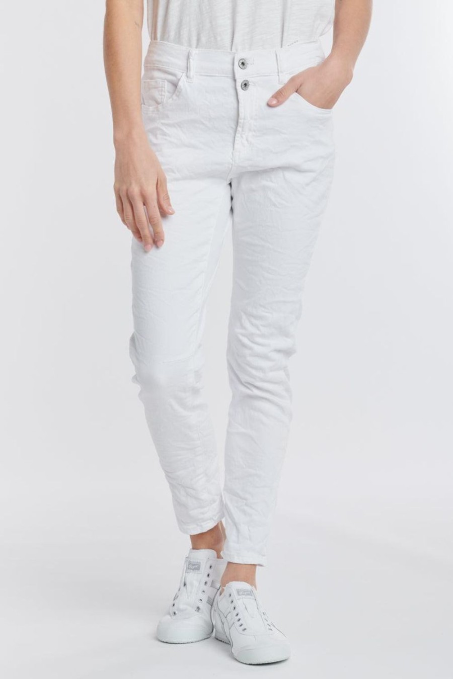 Jeans | Italian Star Emma Coloured Jean - White