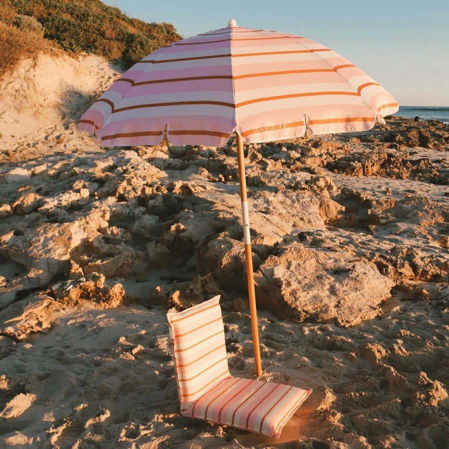 Travel & Outdoors | Sunny Life Folding Seat Summer Stripe Strawberry Sorbet