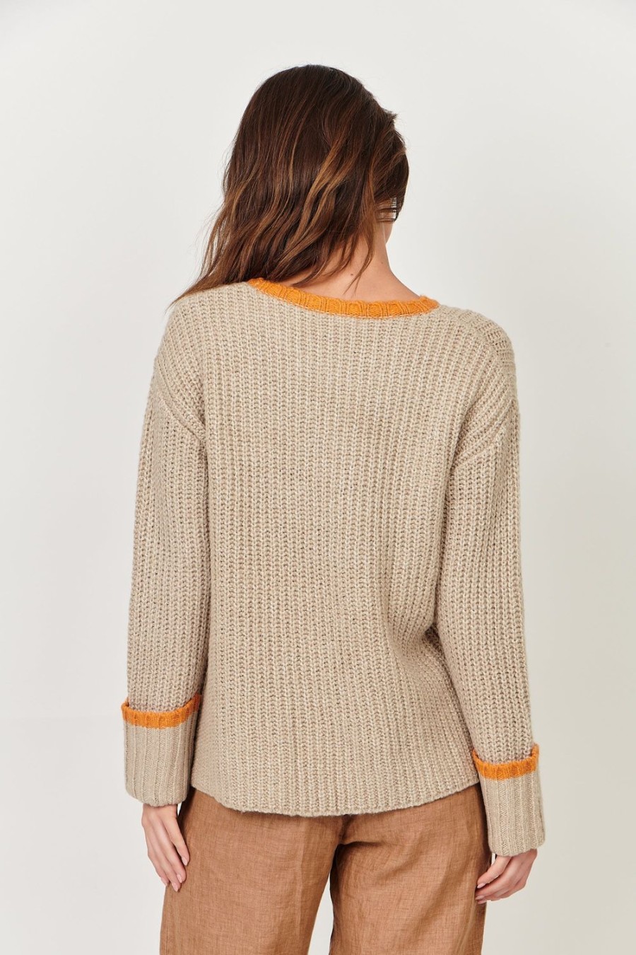 Knitwear & Jumpers | Olive Et Julie Cotton Wool Blend Jumper - Chai