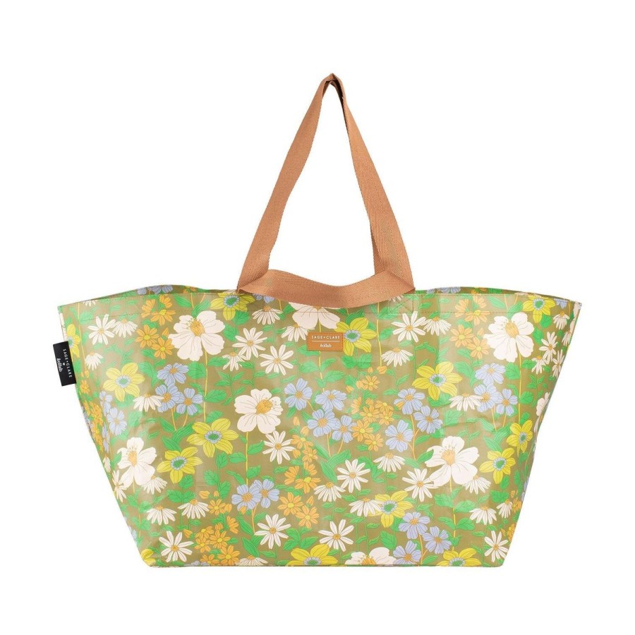 Travel & Outdoors | Kollab Beach Bag Sage X Clare & Kollab Floria