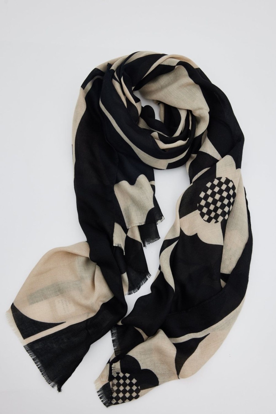 Scarves, Belts & Gloves | Holiday Fortune Scarf - Black/White