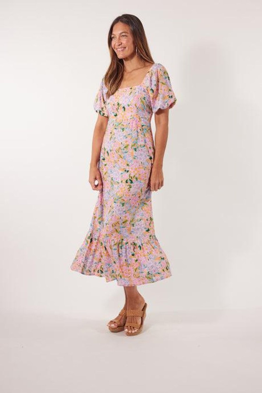 Dresses | Isle Of Mine Flora Tie Dress - Sunset Hydrangea