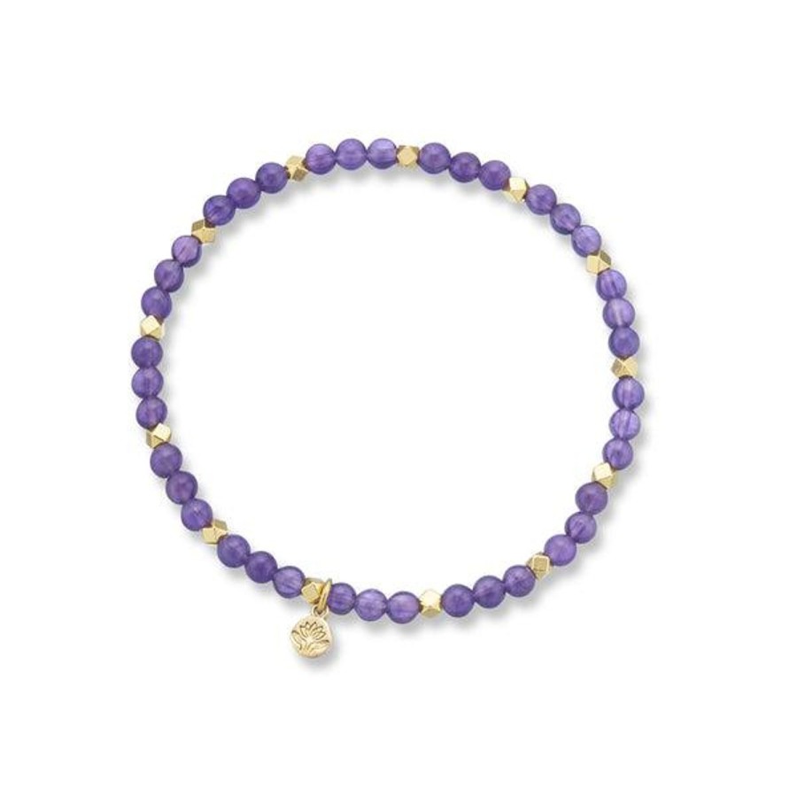 Jewellery | Palas Amethyst Aura Of Gold Gem Bracelet