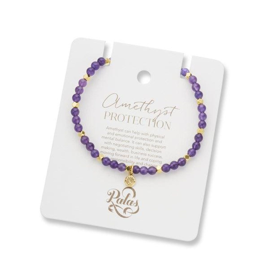 Jewellery | Palas Amethyst Aura Of Gold Gem Bracelet