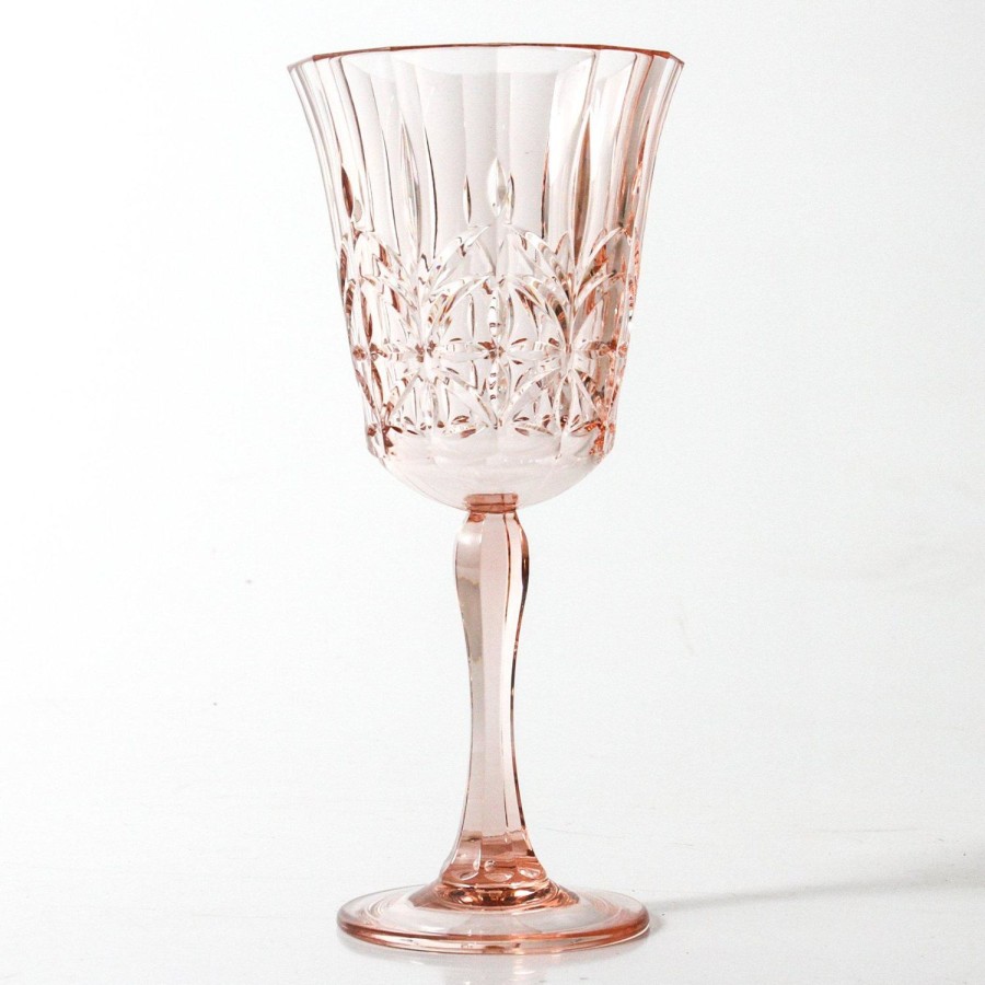 Dining & Entertaining | Indigo Love Pavilion Acrylic Wine - Pale Pink