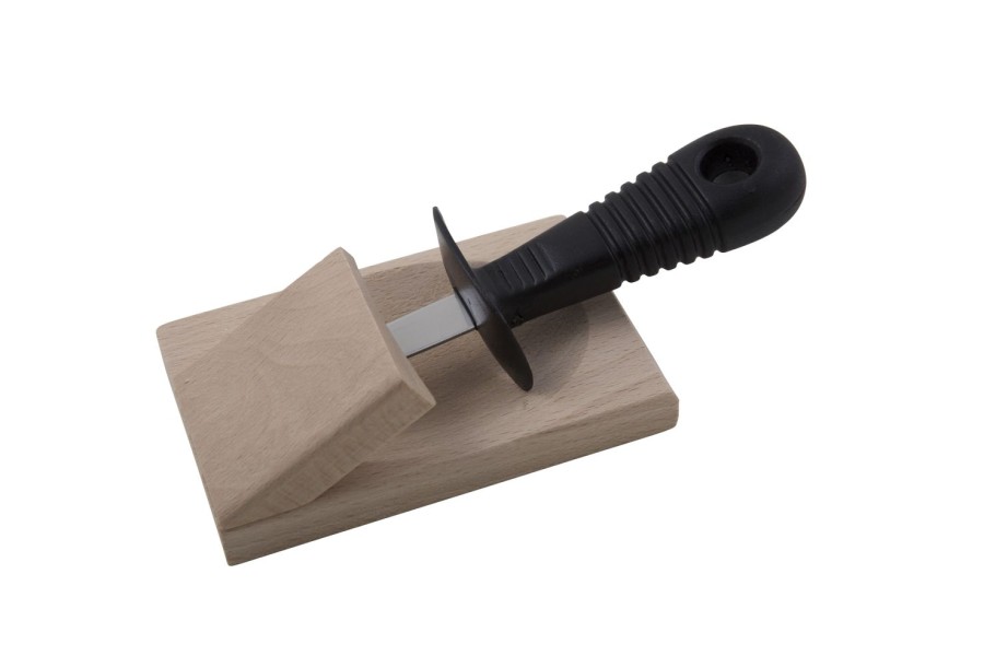 Kitchenware | Andre Verdier Oyster Knife With Wood Block