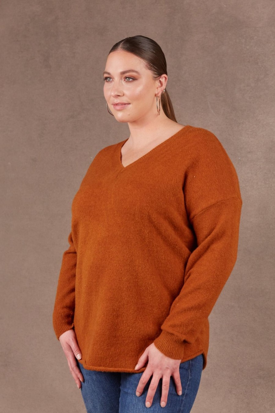 Knitwear & Jumpers | Eb & Ive Paarl Knit - Ochre