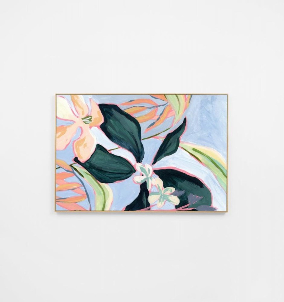 Wall Decor | Middle of Nowhere Vibrant Florals Blue 2 Canvas 102X152Cm