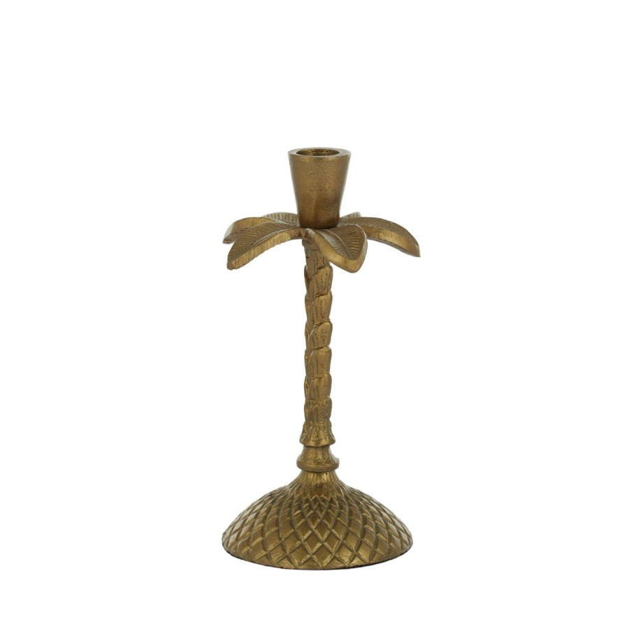 Dining & Entertaining | Coast To Coast Home Alajuela Gold Metal Candleholder - 21Cm