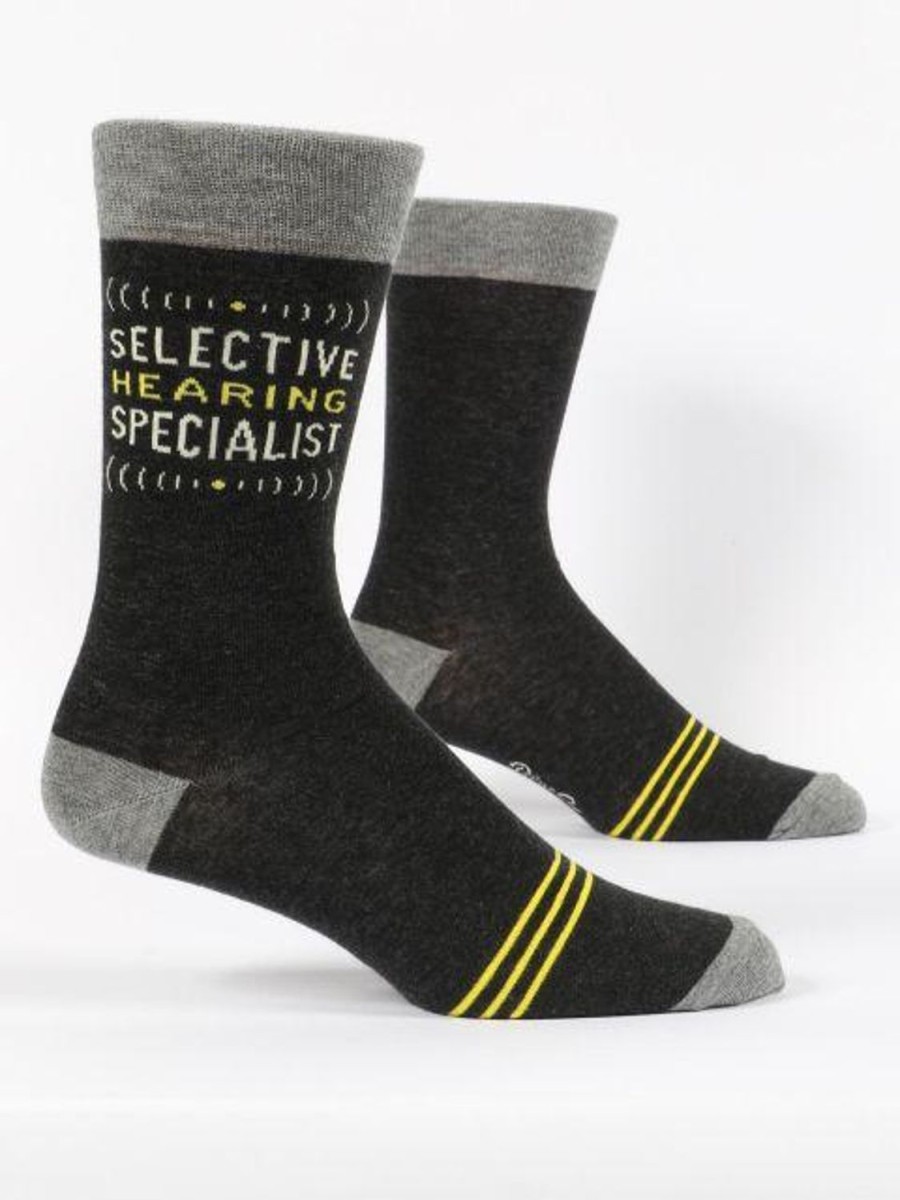 Fun & Games | Blue Q Selective Hearing Specialist Men'S Crew Socks